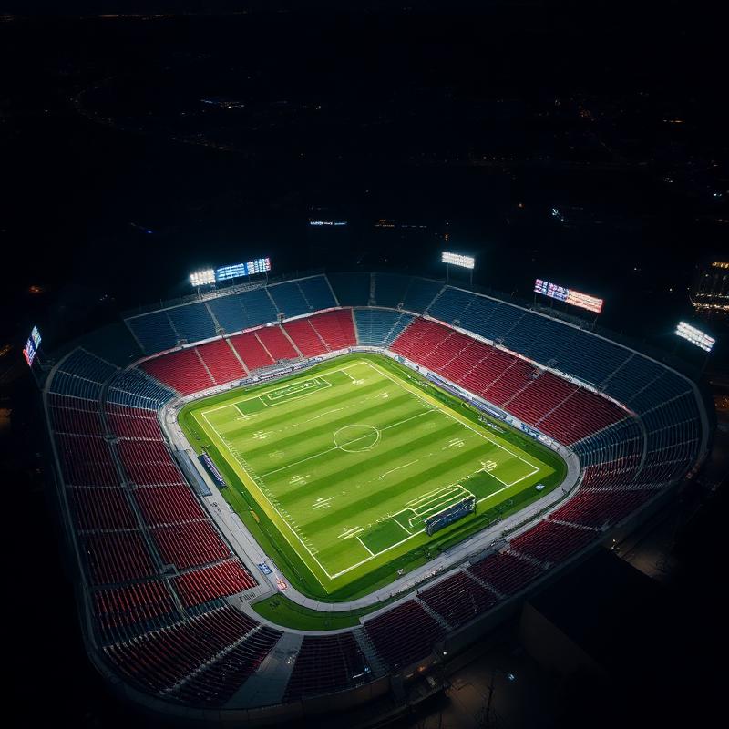 Estádio iluminado